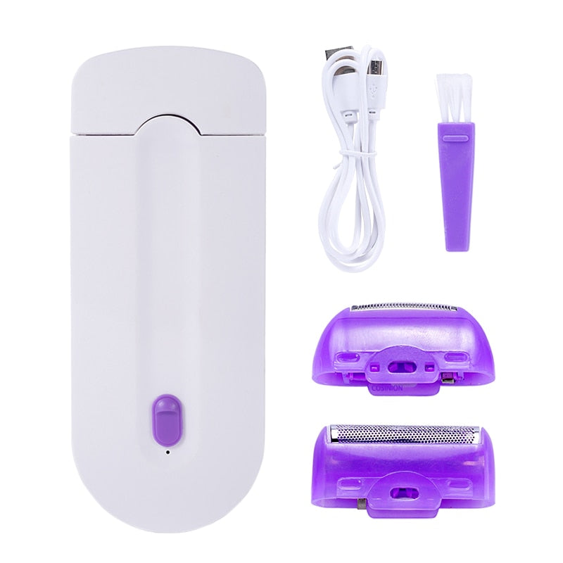 2 In 1 Rechargeable Painless Hair Removal Kit Laser Touch Epilator USB Rechargeable Lady Shaver