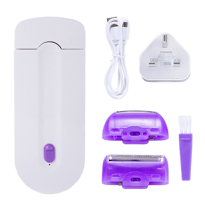 2 In 1 Rechargeable Painless Hair Removal Kit Laser Touch Epilator USB Rechargeable Lady Shaver