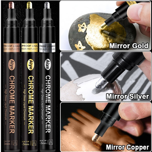 Liquid Reflective Chrome Mirror Marker student Pen